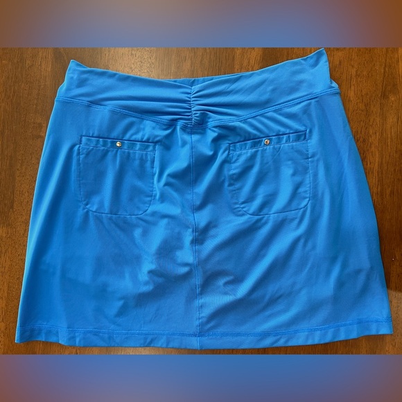 Antigua Skort Womens SmallRoyal Blue Mini Skirt Golf Cinch Ties Pockets Casual. - Picture 2 of 5